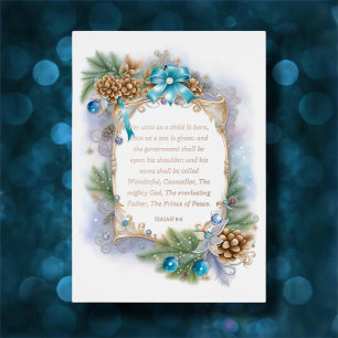 Elegant Winter Frame Isaiah Verse Christian
