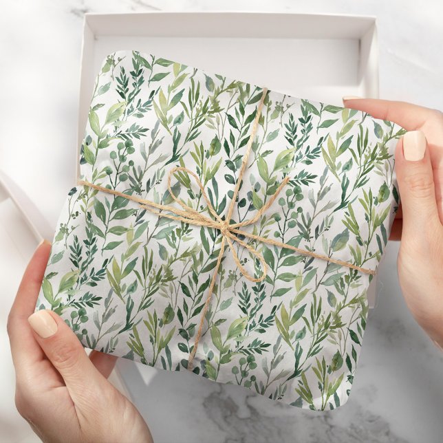 Elegant Winter Greenery Tissue Paper (Creator Uploaded)