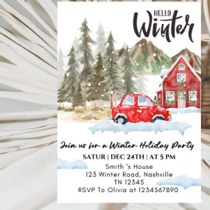 Elegant Winter Holiday Party Invitation
