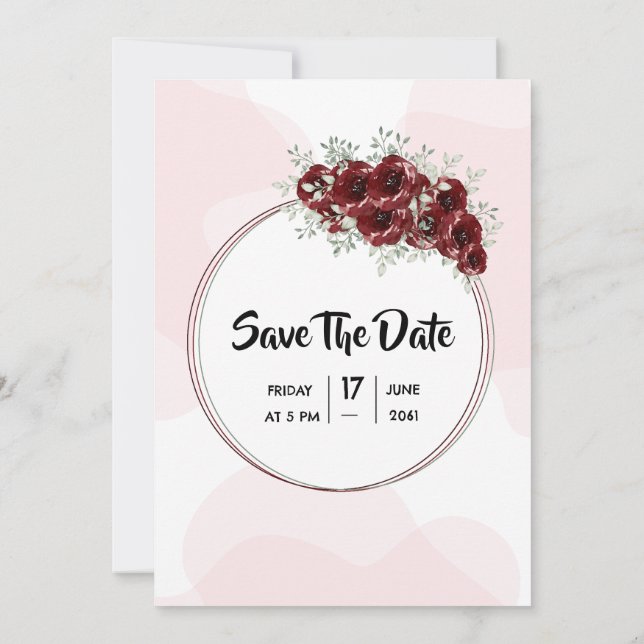 Elegant Winter Invitation Card Design Template (Back)