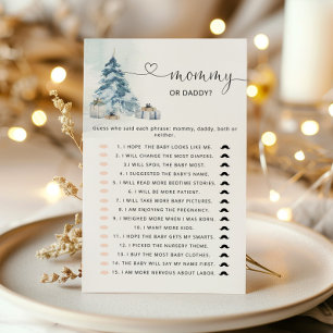 Elegant winter Mummy or Daddy Baby Shower game