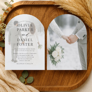 Elegant Winter Photo Overlay Wedding Invitation
