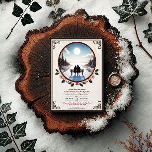 Elegant Winter Romance Wedding Invitation