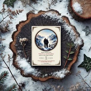 Elegant Winter Romance Wedding Invitation