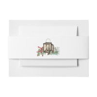 Elegant Winter Rustic Pine Trees Lantern Wedding