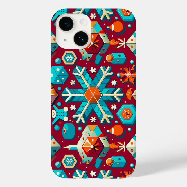 Elegant Winter Snowflake 🎄✨ Festive Christmas Case-Mate iPhone Case (Back)