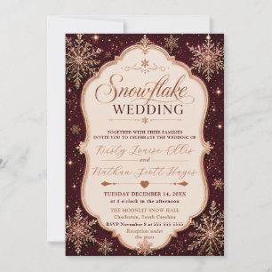 Elegant Winter Snowflake Wedding Invitation