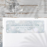 Elegant Winter Snowflakes Return Address<br><div class="desc">Beautiful elegant return address labels featuring delicate snowflakes on a winter frost background for you to personalize with your names and address. Designed by Thisisnotme©</div>