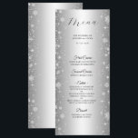 Elegant Winter snowflakes Wedding Menu<br><div class="desc">Elegant Winter snowflakes Wedding Menu</div>