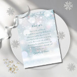 Elegant Winter Snowflakes Wedding Thank You Place Card<br><div class="desc">Featuring delicate snowflakes on a winter frost background,  this chic wedding day thank you table place card can be personalised with your special thank you message. Designed by Thisisnotme©</div>