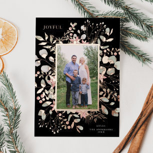 Elegant Winter Watercolor Greenery Photo