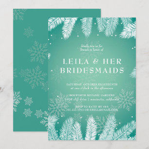 Elegant Winter Wedding Bridesmaids Brunch Invitation