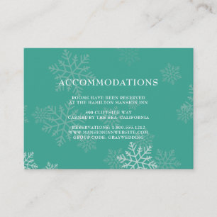 Elegant Winter Wedding Hotel Accommodation Cards