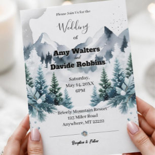 Elegant Winter Wedding Invitation