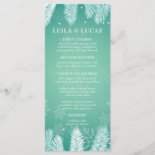 Elegant Winter Wedding Menu