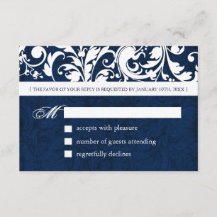 Elegant Winter Wedding Reply Cards - RSVP