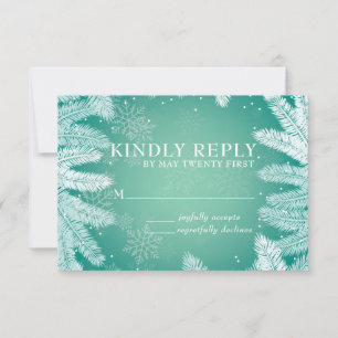 Elegant Winter Wedding RSVP Card