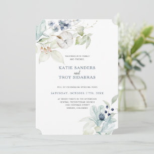 Elegant Winter Wedding Theme Invitations