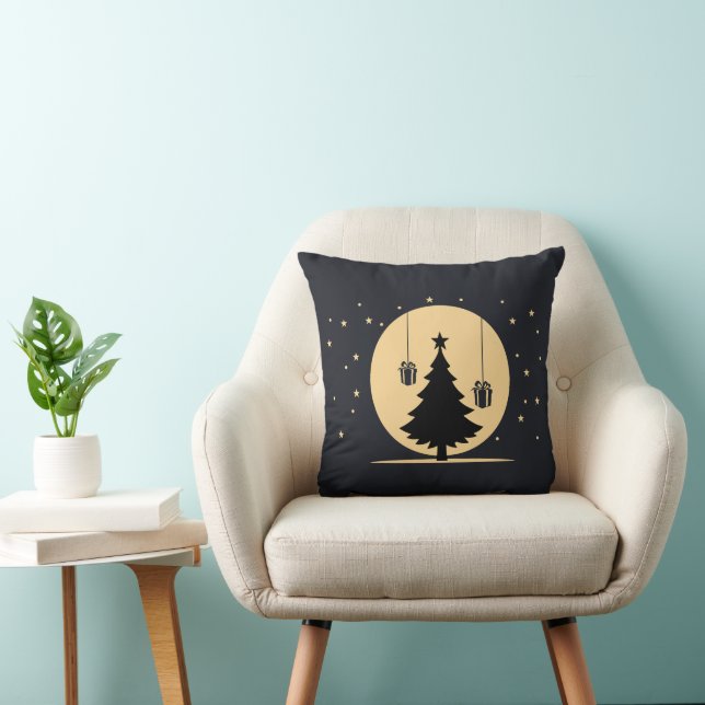 Elegant Winter Wonderland Decorative Christmas Cushion (Chair)