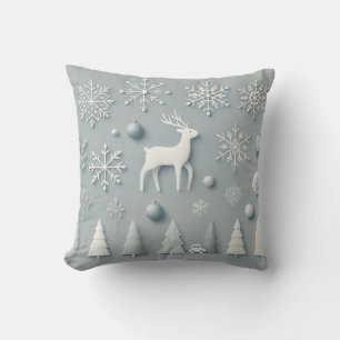 Elegant Winter Wonderland – Minimalistic Reindeer Cushion