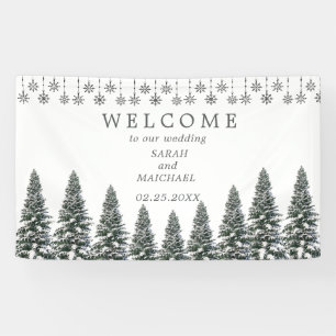 Elegant Winter Wonderland Snowflakes Banner