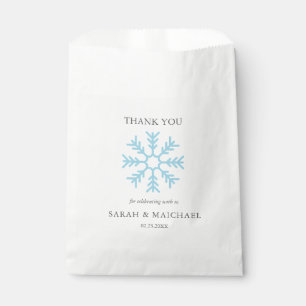 Elegant Winter Wonderland  Snowflakes Favour Bags