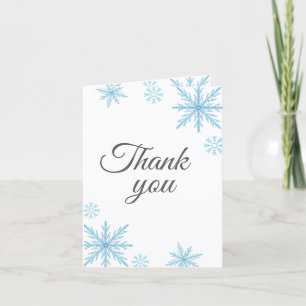 Elegant Winter Wonderland Snowflakes Thank You Card
