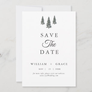 Elegant Winter Wonderland Snowflakes wedding Save The Date