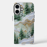 Elegant Winter Wonderland with Snow-Covered Trees