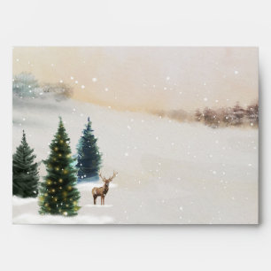 Elegant Winter Woodland Invitation Envelope
