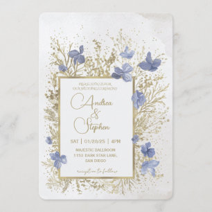 Elegant Wintry Foliage Winter Wedding Invitation