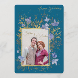 Elegant Wintry Foliage Winter Wedding Invitation