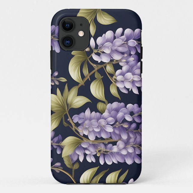 Elegant Wisteria Floral Case-Mate iPhone Case (Back)