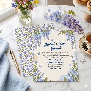 Elegant Wisteria Floral Mother’s Day Brunch  Invitation