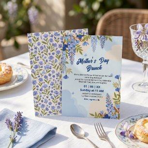 Elegant Wisteria Floral Mother’s Day Brunch  Invitation