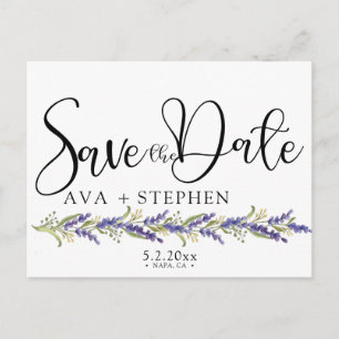 Elegant Wisteria tree Save the date Announcement Postcard