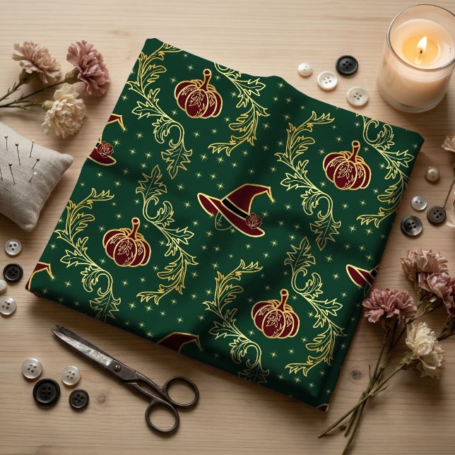 Elegant Witchy Whimsigoth Halloween Pattern  Fabric (Creator Uploaded)