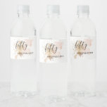 Elegant Woman 50th Birthday Water Bottle Label<br><div class="desc">Elegant Woman 50th Birthday Water Bottle Label (Edit)</div>