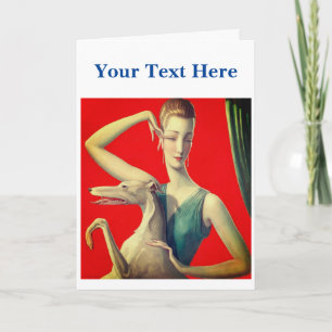 Elegant Woman and Afghan  Thank You Card