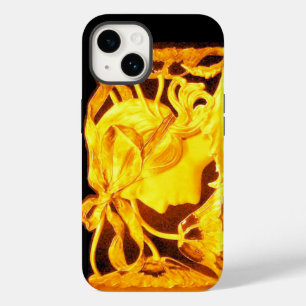 ELEGANT WOMAN BEAUTY JEWEL /LADY,BLUE BOW,FLOWERS iPhone 14 CASE