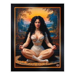 Elegant Woman In Meditative Harmony by Xzendor7 Photo Print