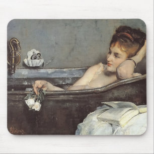Elegant Woman in the Bath (by Alfred Stevens) Mouse Pad