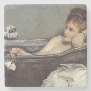 Elegant Woman in the Bath (by Alfred Stevens) Stone Coaster