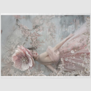 Elegant Woman Large Flower French Chic Tissue Paper