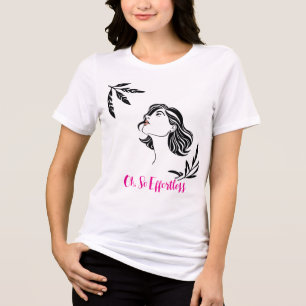 Elegant Woman Looking Up Tri-Blend Shirt
