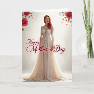 Elegant Woman Mothers Day Card