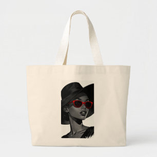Elegant Woman Tote Bag   Fashion Illustration Canv