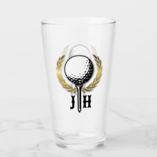 Elegant Women Golf Monogram Design Glass