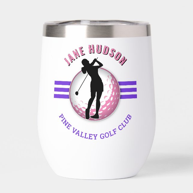 Elegant Women Golfer Design (Back)