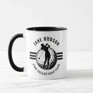 Elegant Women Golfer Design Mug